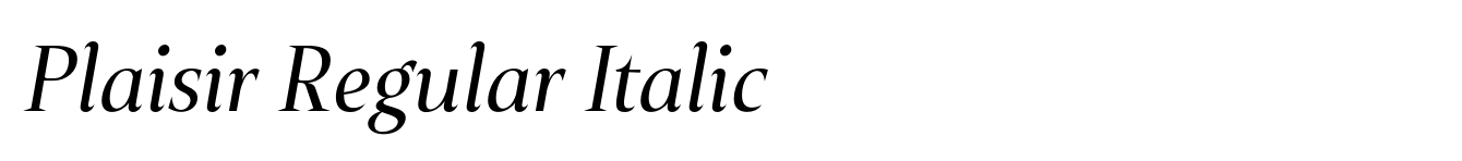 Plaisir Regular Italic